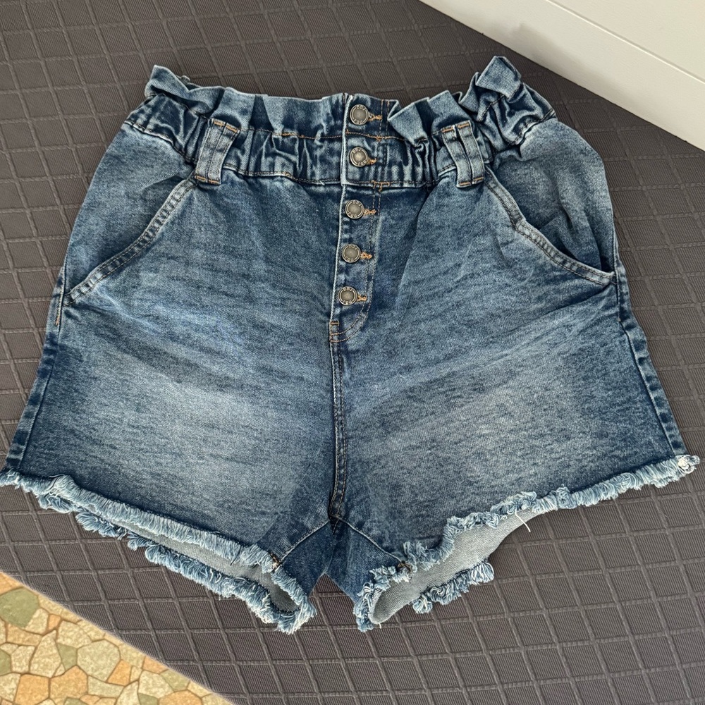 BBJ Los Angeles Denim Blue Women's Shorts, Women’s L